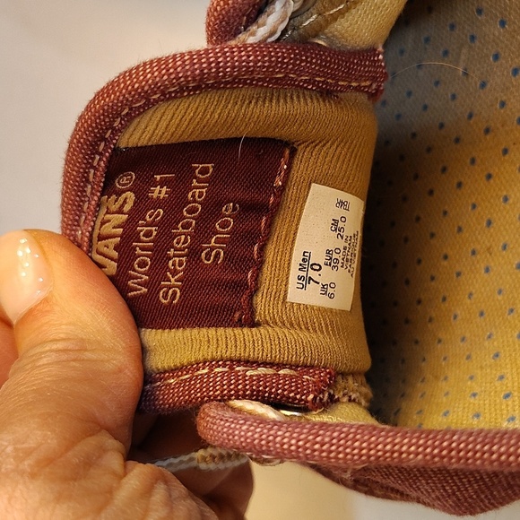 Vans Chima Ferguson Maroon Red Size 7 Mens Lace Up Canvas Skateboard Sneakers - Picture 8 of 9